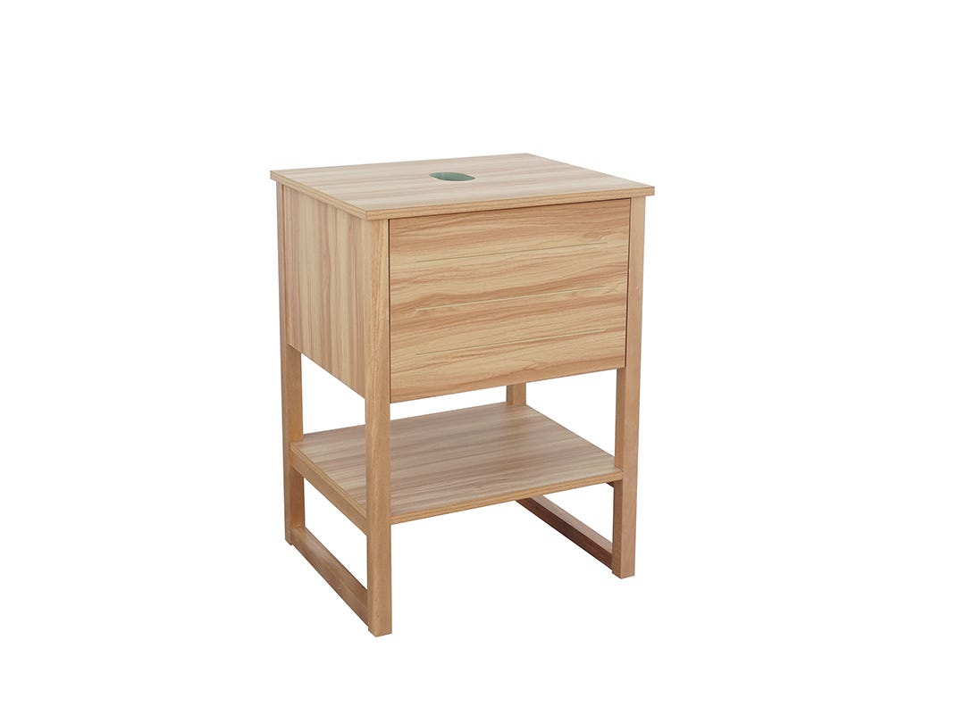 Vessel Sink Vanity, ILIMA, 24 in., 1 drawer, wood grain finish