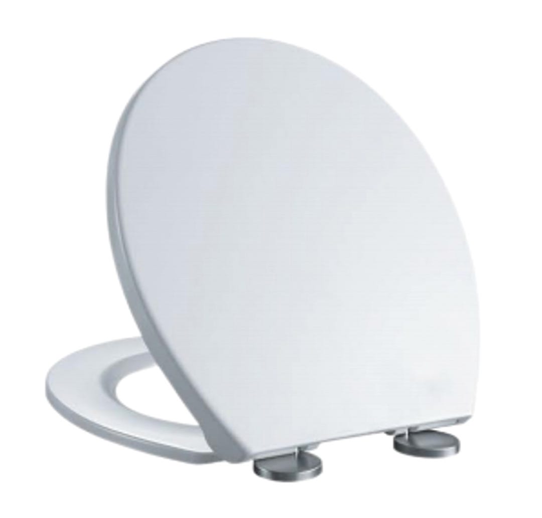 Toilet Seat in Duroplast, Regular, 19 in., White