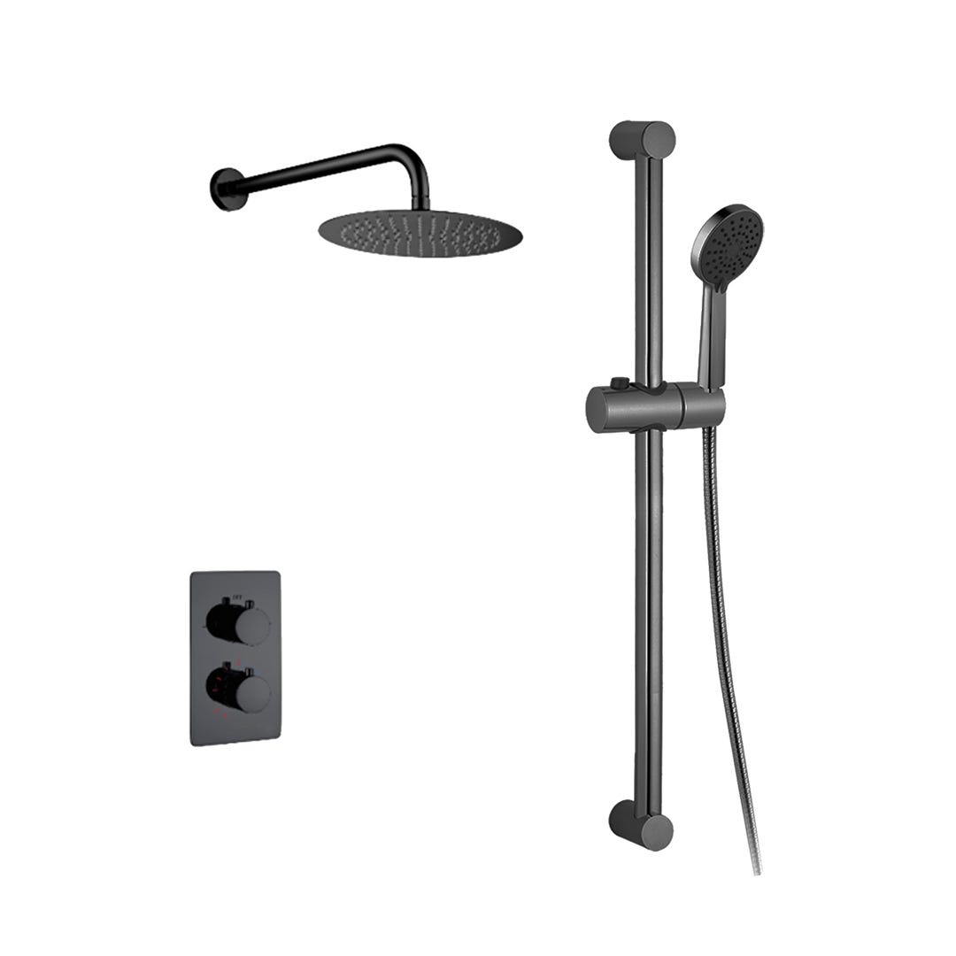 OHAU Thermostatic Shower Faucet, Matte Black
