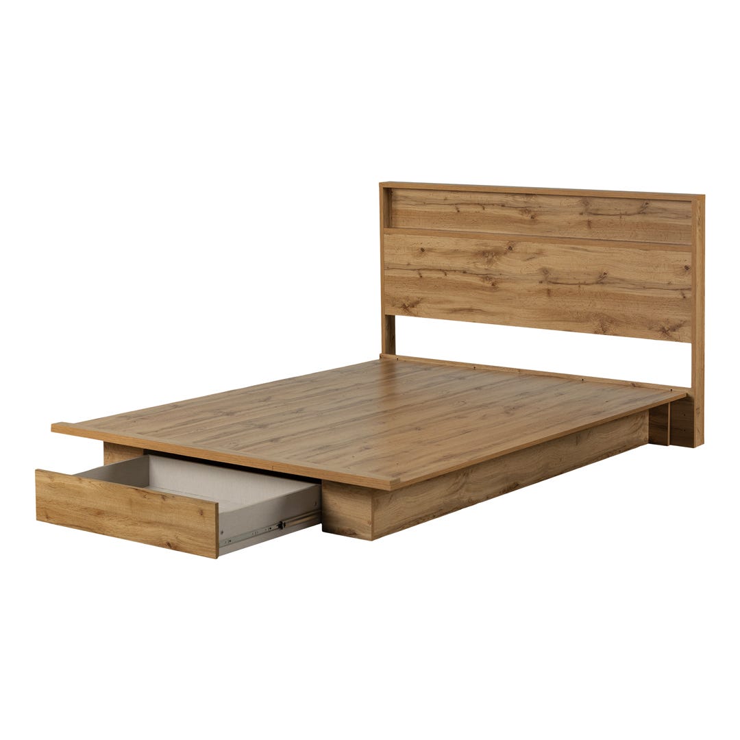 TASSIO Complete bed, double/queen, Nordic Oak