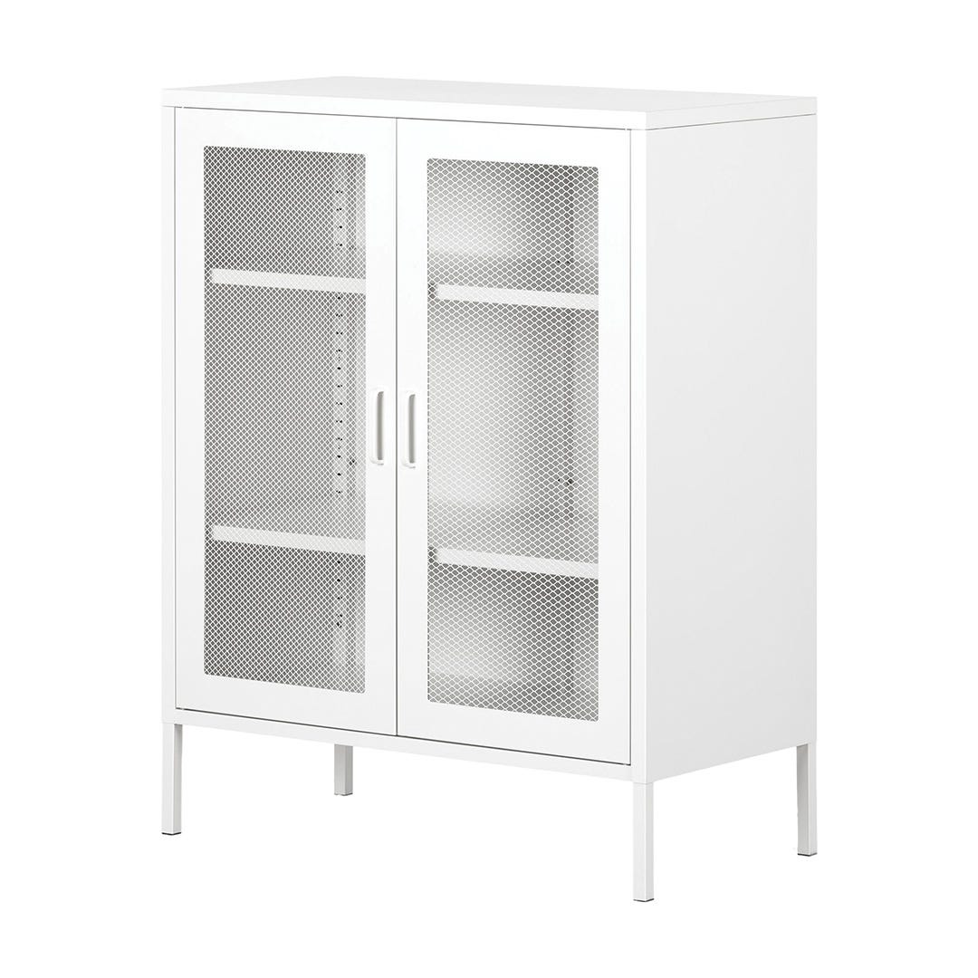 CREA Storage Cabinet, 2 Mesh Doors, 15,75 in. x 40 in., White