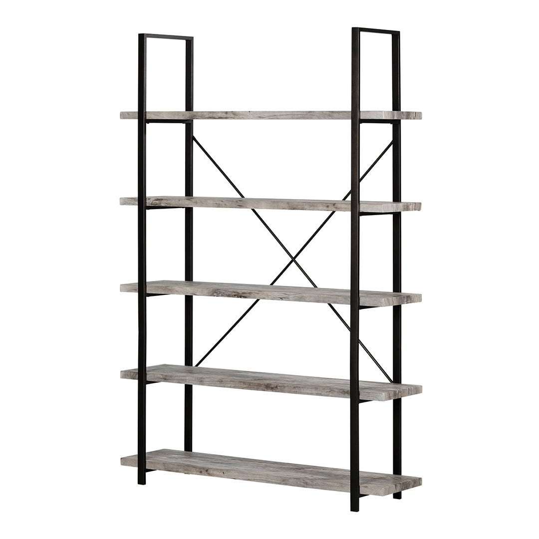 GIMETRIE Fixed 5-Shelf Unit, 12.50 in. x 47.25 in. x 69.25 in., Grey