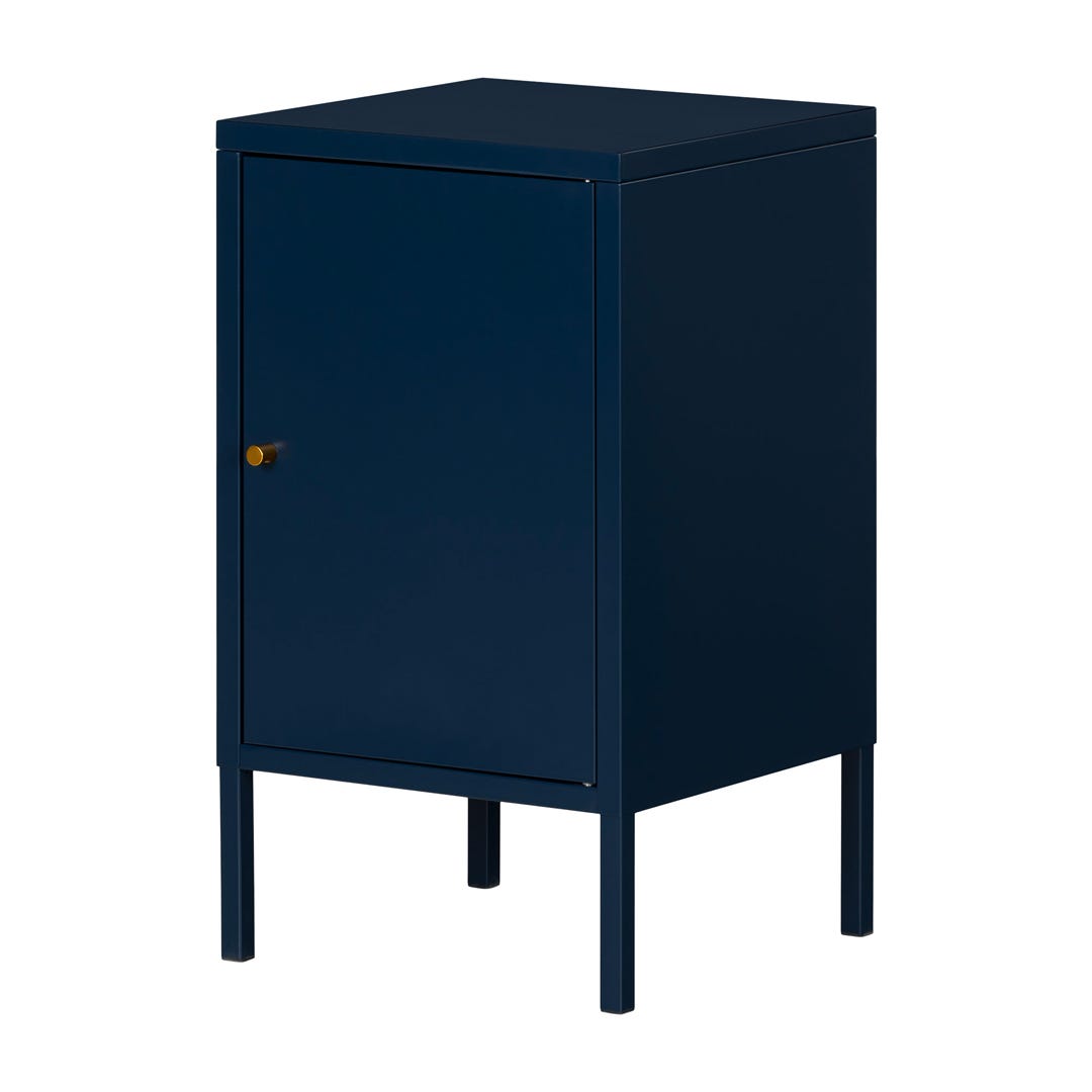 KODALI Metal 1-Door Nightstand, Blue