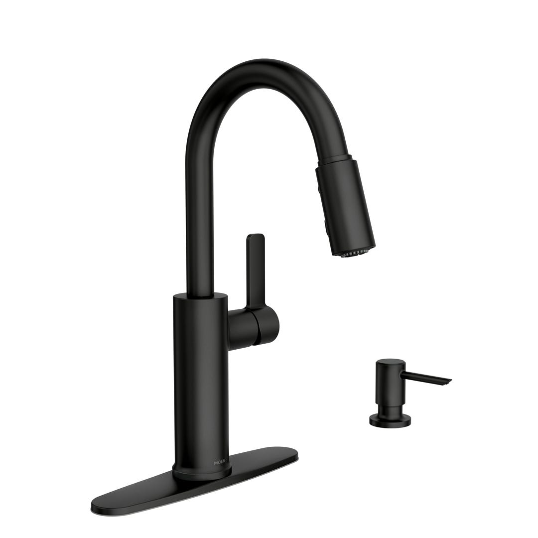 DURANI Faucet, Retractable Spout, 1 Handle, Matte Black