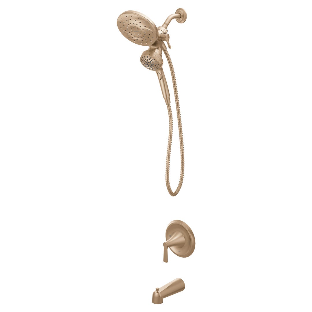 MIKAH POSI-TEMP Faucet with Handheld Shower, Bronzed Gold