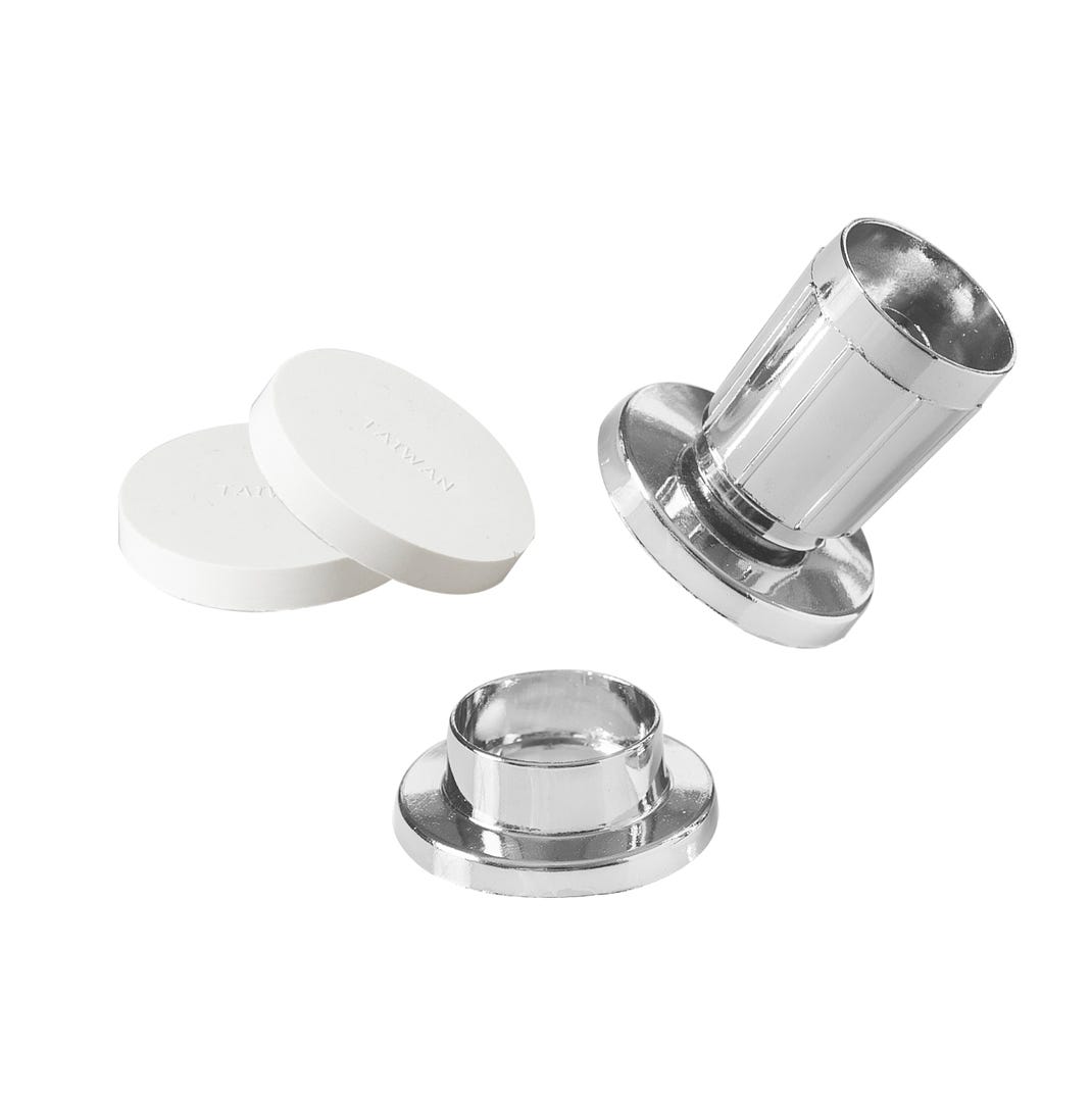Adjustable Shower Curtain Rod Collars, Polished Chrome