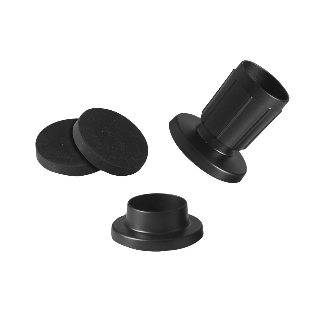 Adjustable Shower Curtain Rod Collars, Matte Black