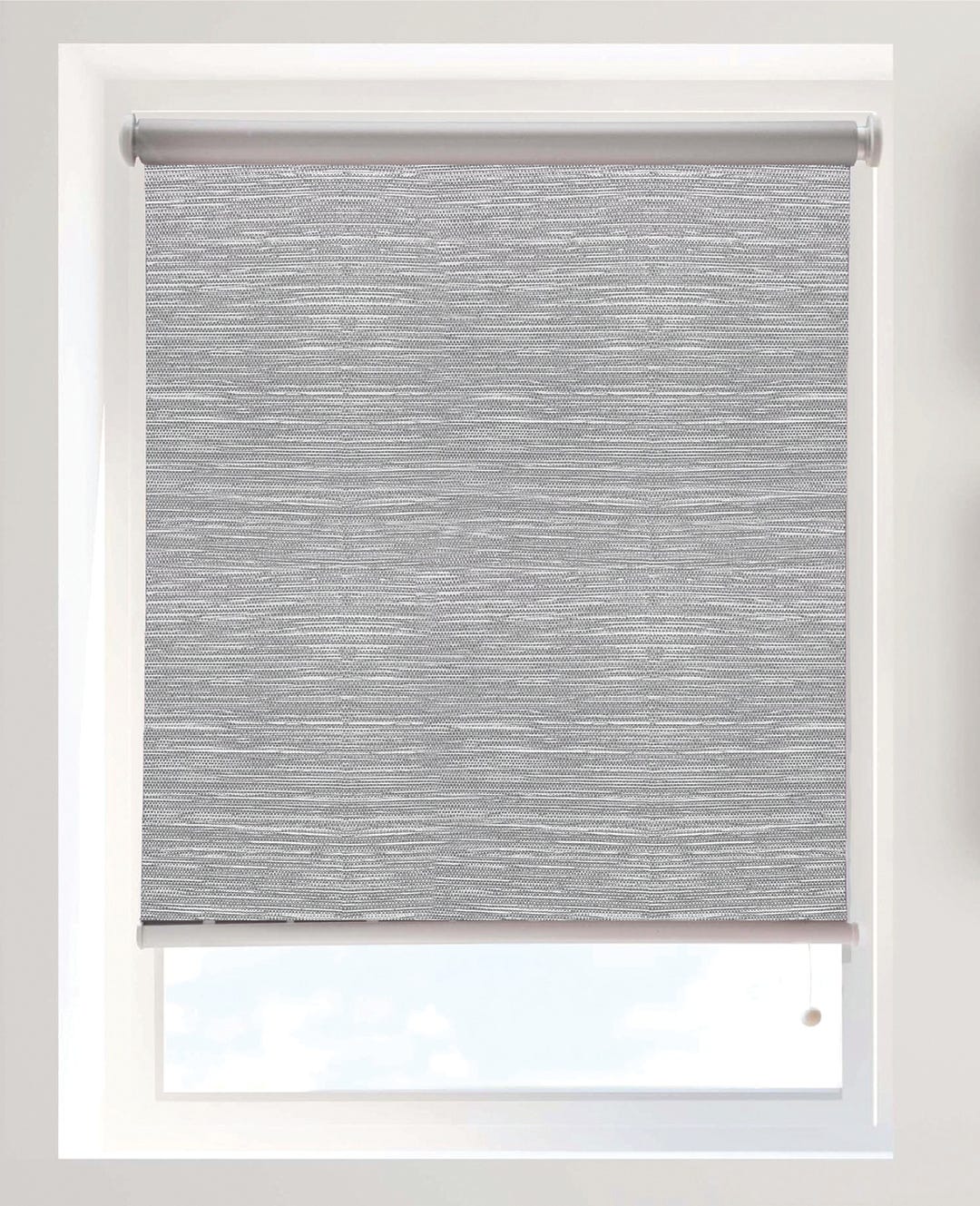 Blackout Cordless Roller Blind, Linen/Grey Look, 79 in. x 77 in.