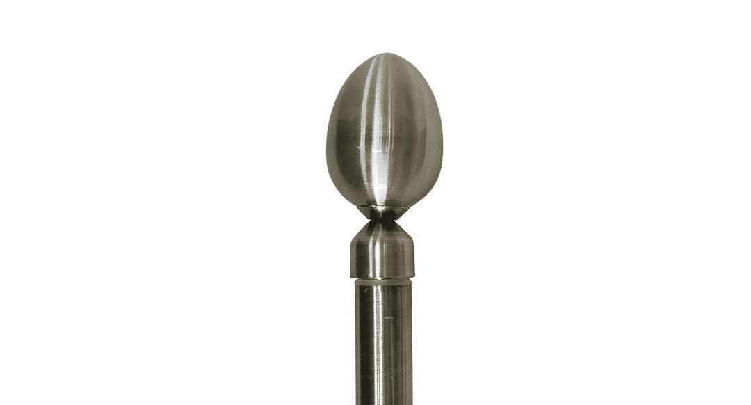 LEWIS Curtain Rod Set, 22/25mm, 66 in. X 120 in., Brushed Nickel