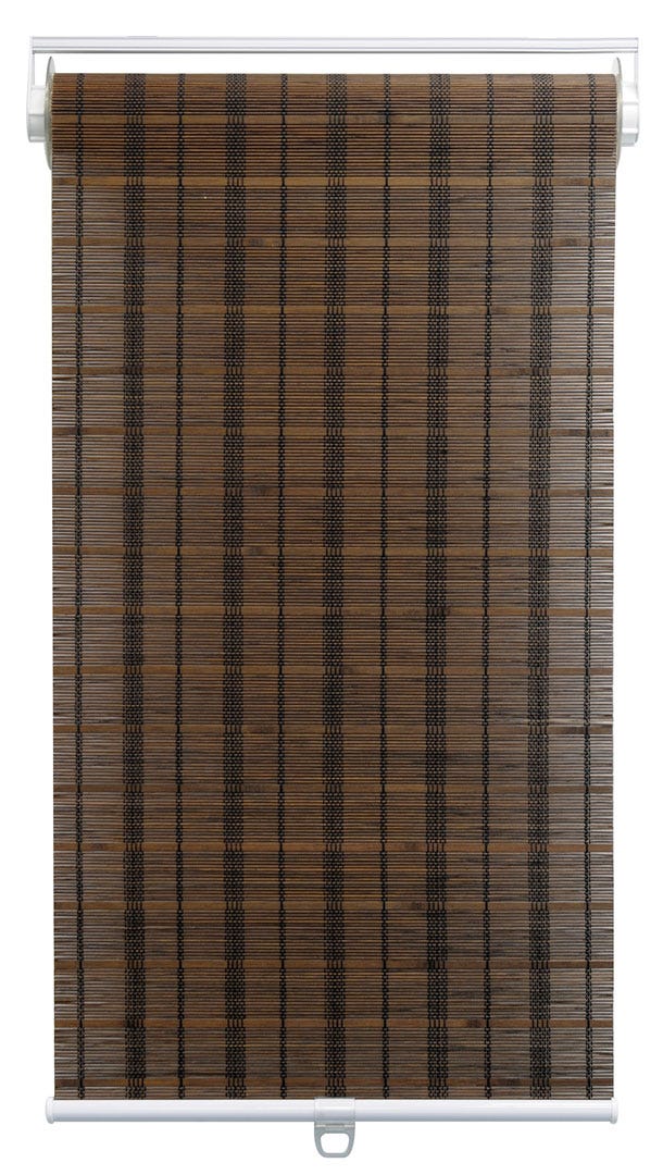 Bamboo Cordless Roller Blind, 48 in. x 72 in., Dark Brown
