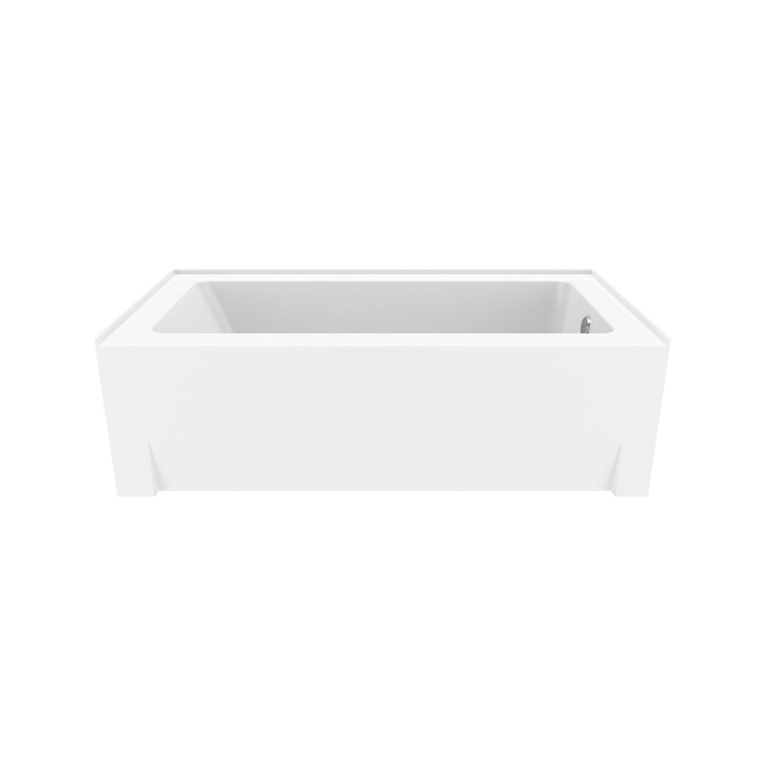 CANUSIO Bathtub with integrated skirt, drain on the right