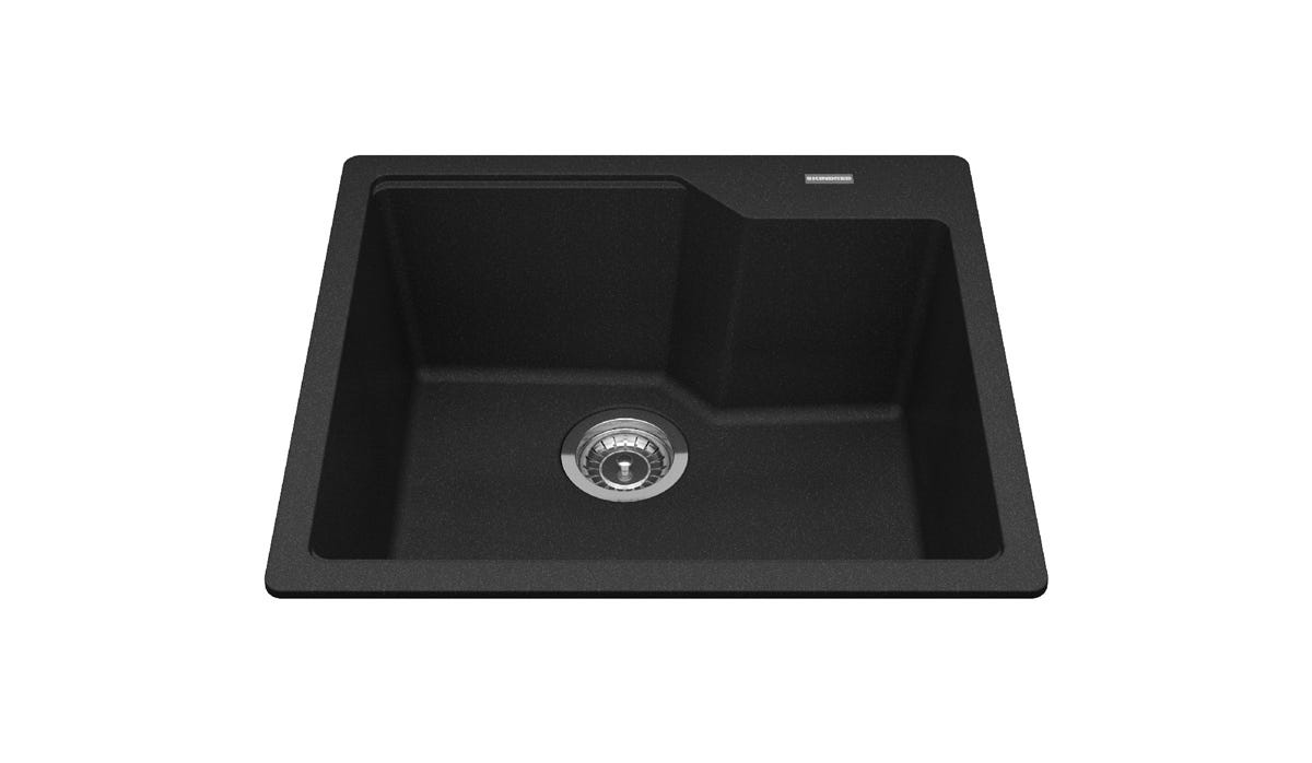 Granite Kitchen Sink, Single Bowl, KINDRED, onyx