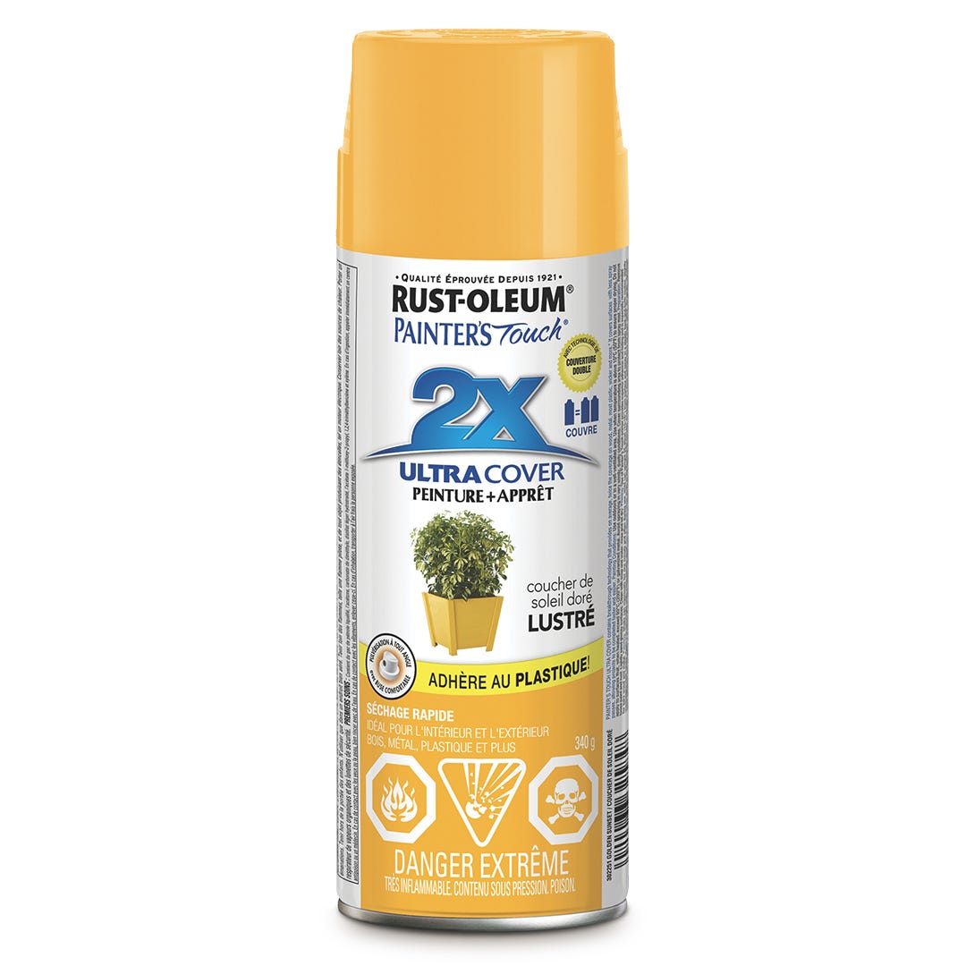ULTRA COVER 2X Spray Paint, Interior/Exterior, Golden Sunset Gloss, 340 g
