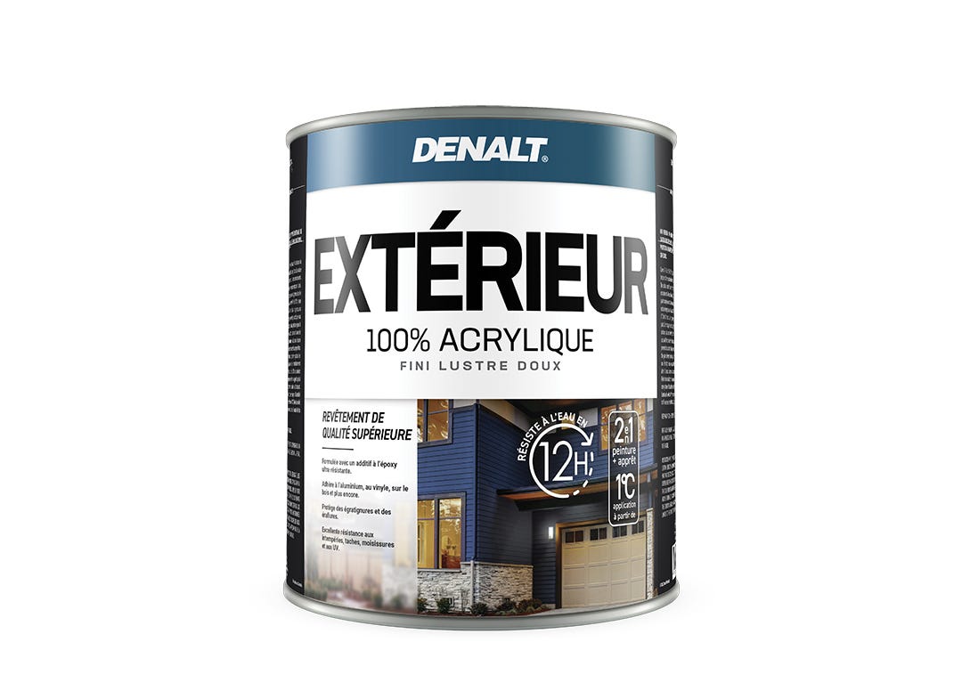 100% Acrylic Exterior Paint, Soft Gloss, Neutral Base, 0.94 L