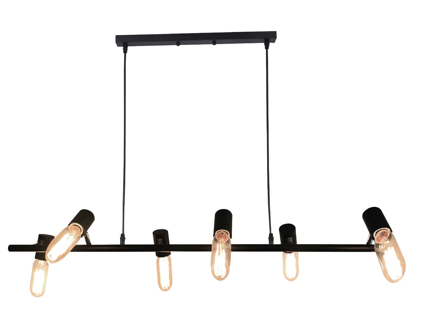 GLORIA Pendant Fixture, 6 Lamps, black
