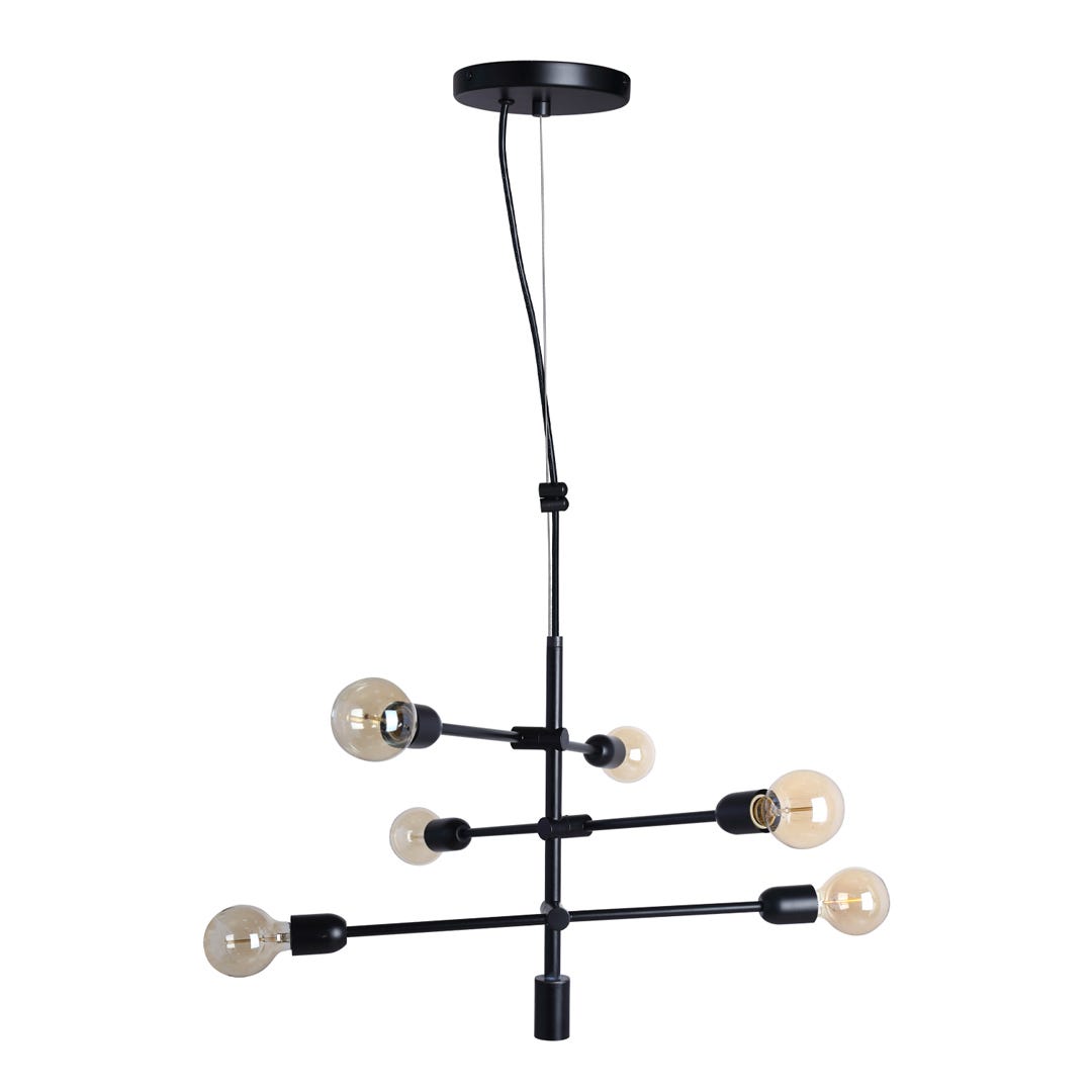 ELIXIR Pendant Fixture, 6 Lights, black