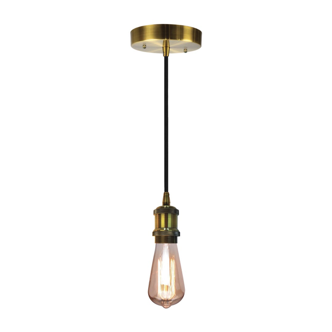 GIULIO Pendant Fixture, Antique Brass Lamp