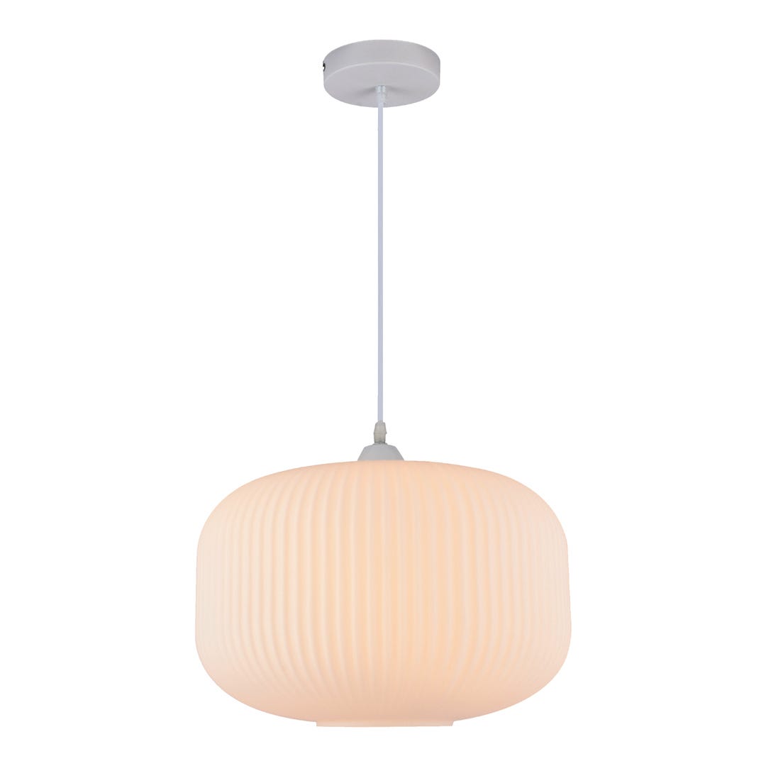 FIFTH AVENUE Pendant Fixture, 1 Lamp, 13.78 In. X 10,63 In., white