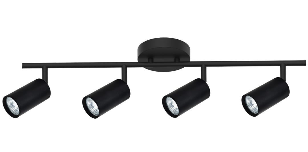 FLEMINGS Track Bar Swivel, 4 Heads, Black