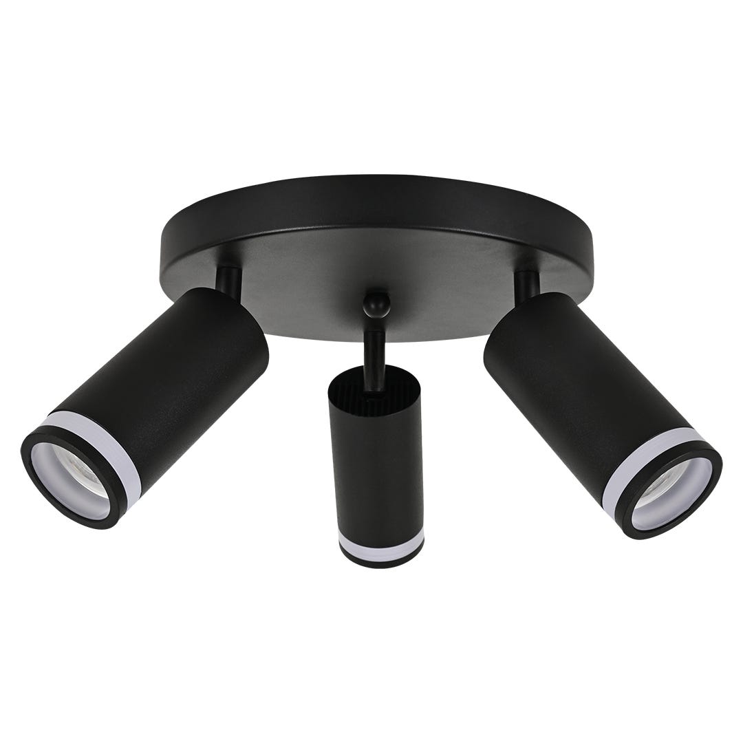 VALEGRO 3-Light Canopy Lighting Fixture, Black