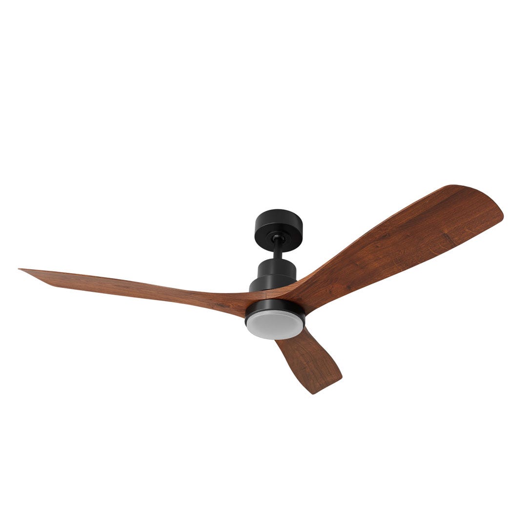 GLOBE Smart Ceiling Fan, 3 Blades, 52 in., Wood