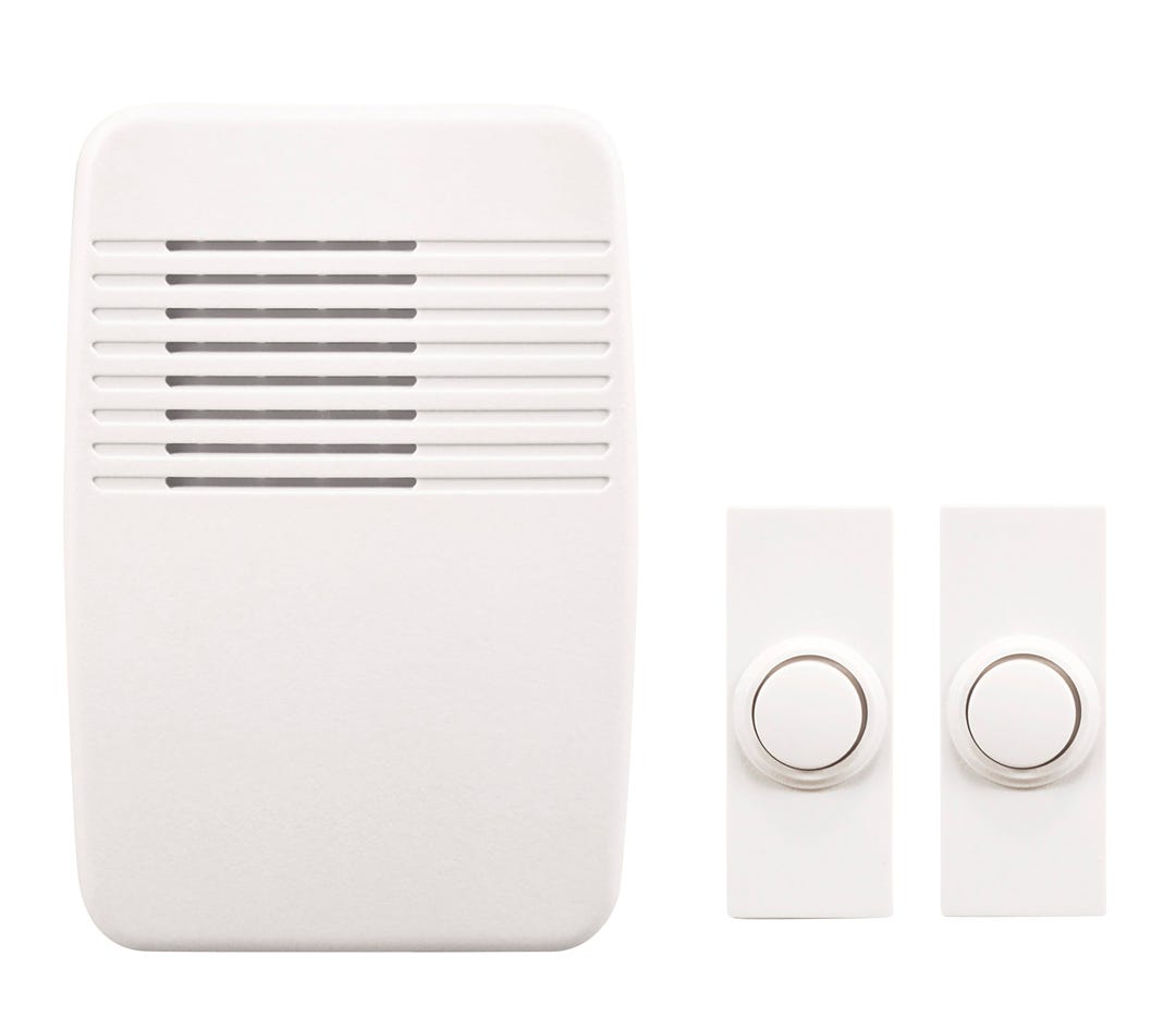 Wireless Plug-In Doorbell Set, White