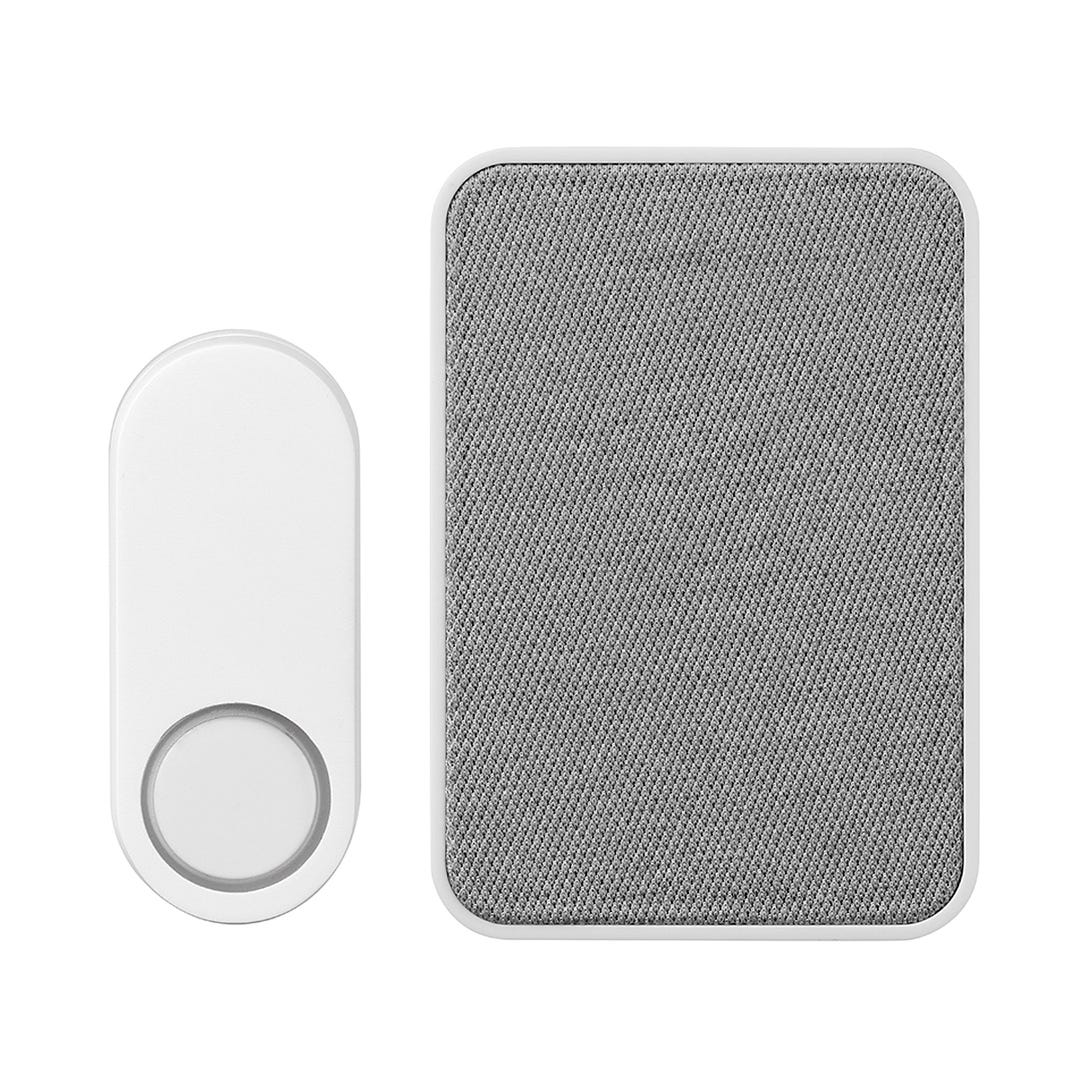 Wireless Doorbell Set, Grey Fabric