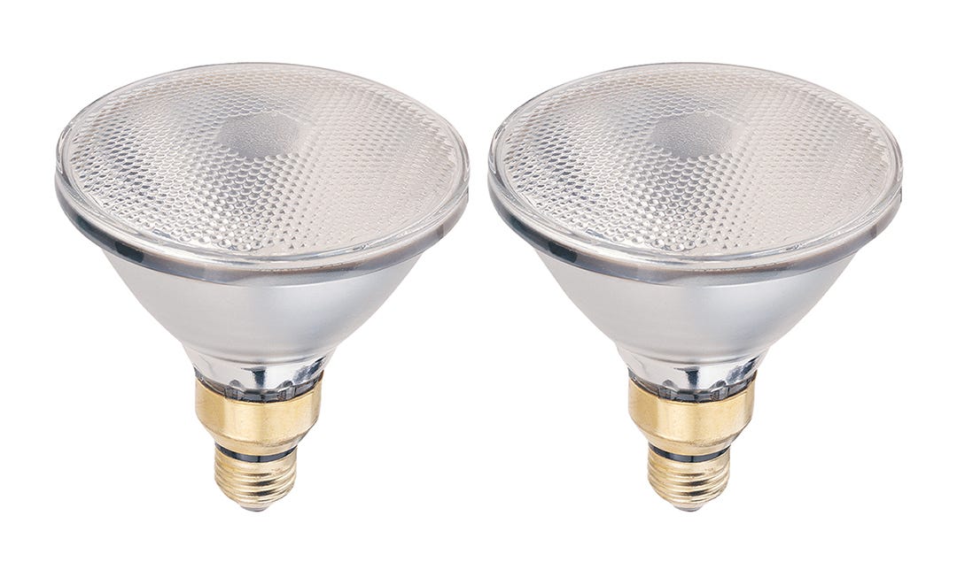 Halogen Reflector Bulbs, PAR38, 2/Pack