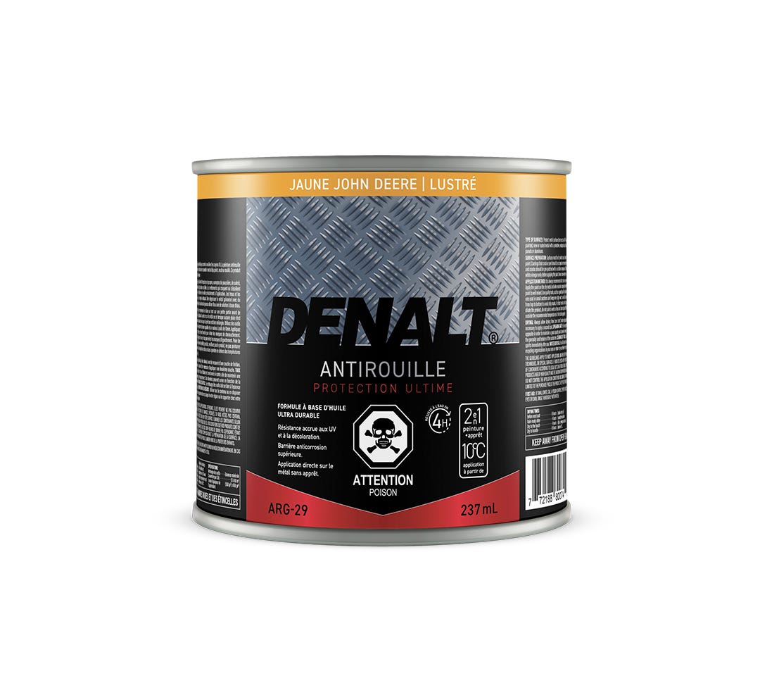 Alkyd Anti-Rust Paint, Glossy, John Deere Yellow, 237 ml
