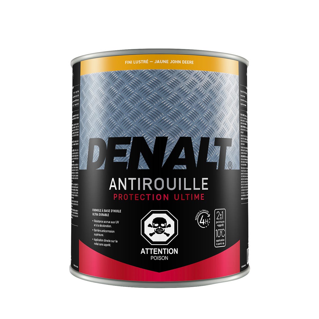Rust Paint, Alkyd, Gloss Finish, John Deere Yellow, 0.94 L