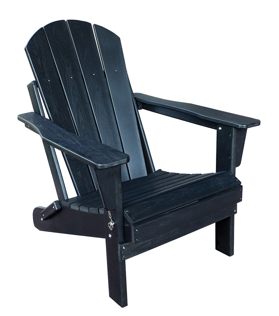 Folding Adirondack Chair, Black