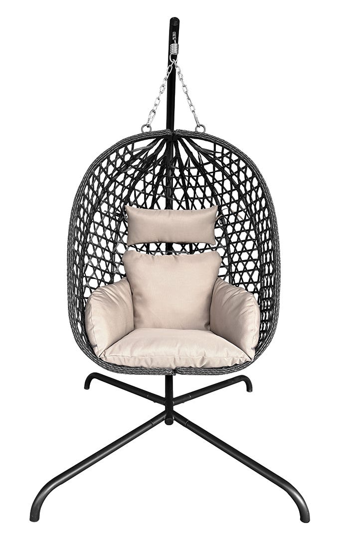 SOUTHFORK Foldable Hanging Chair, Black