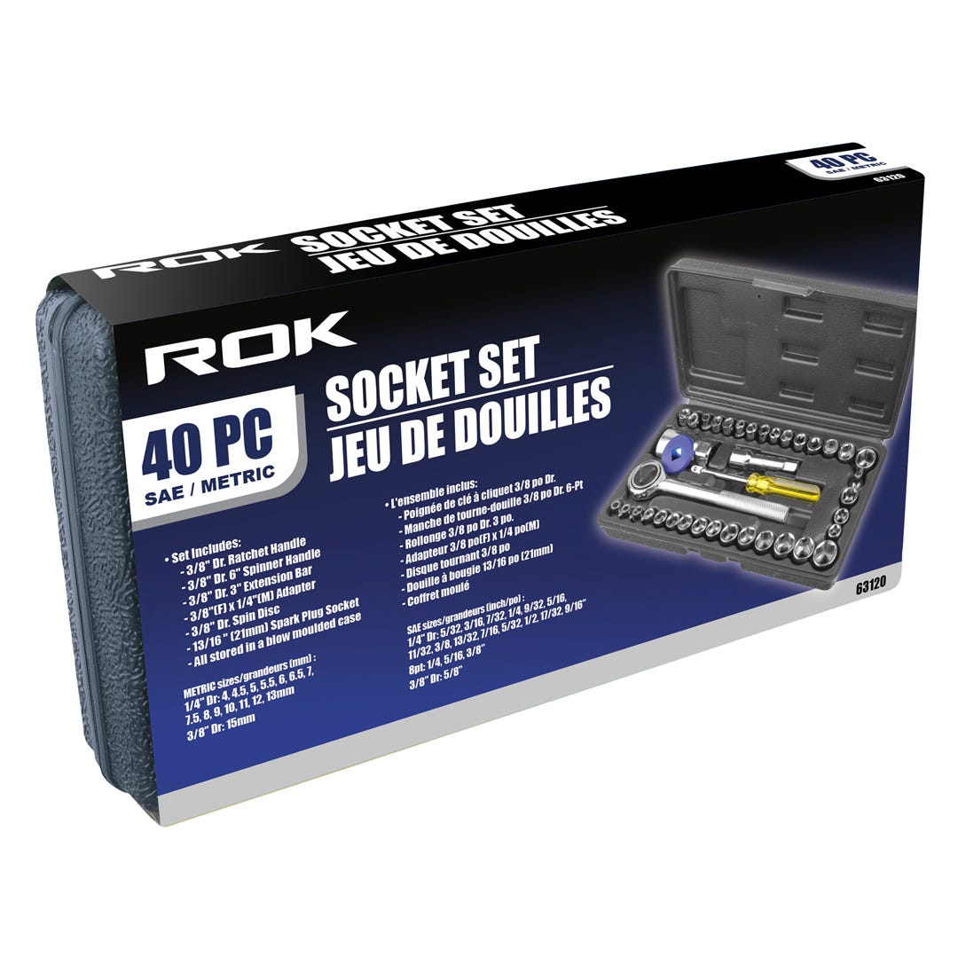 ROK Socket Set, 40/Pack