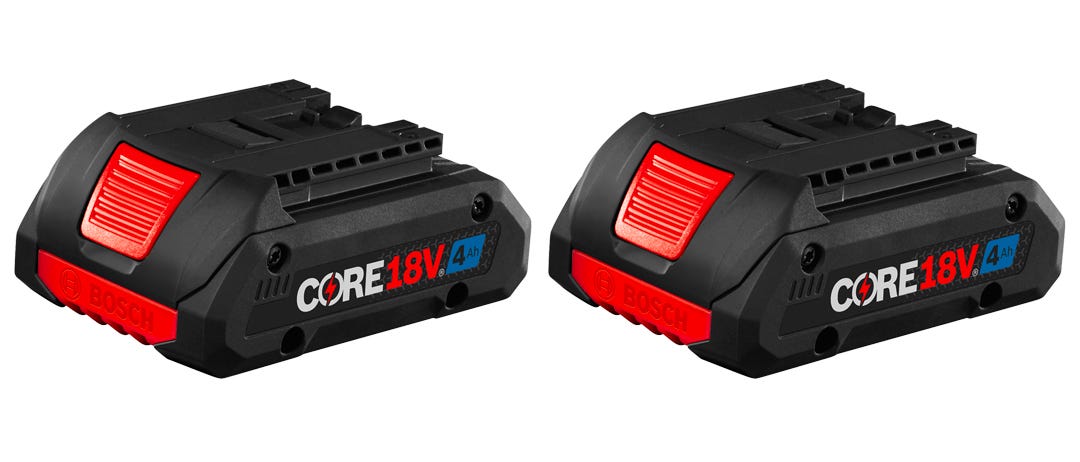 BOSCH 2-pack Batteries, 18 V, 4.0 ah
