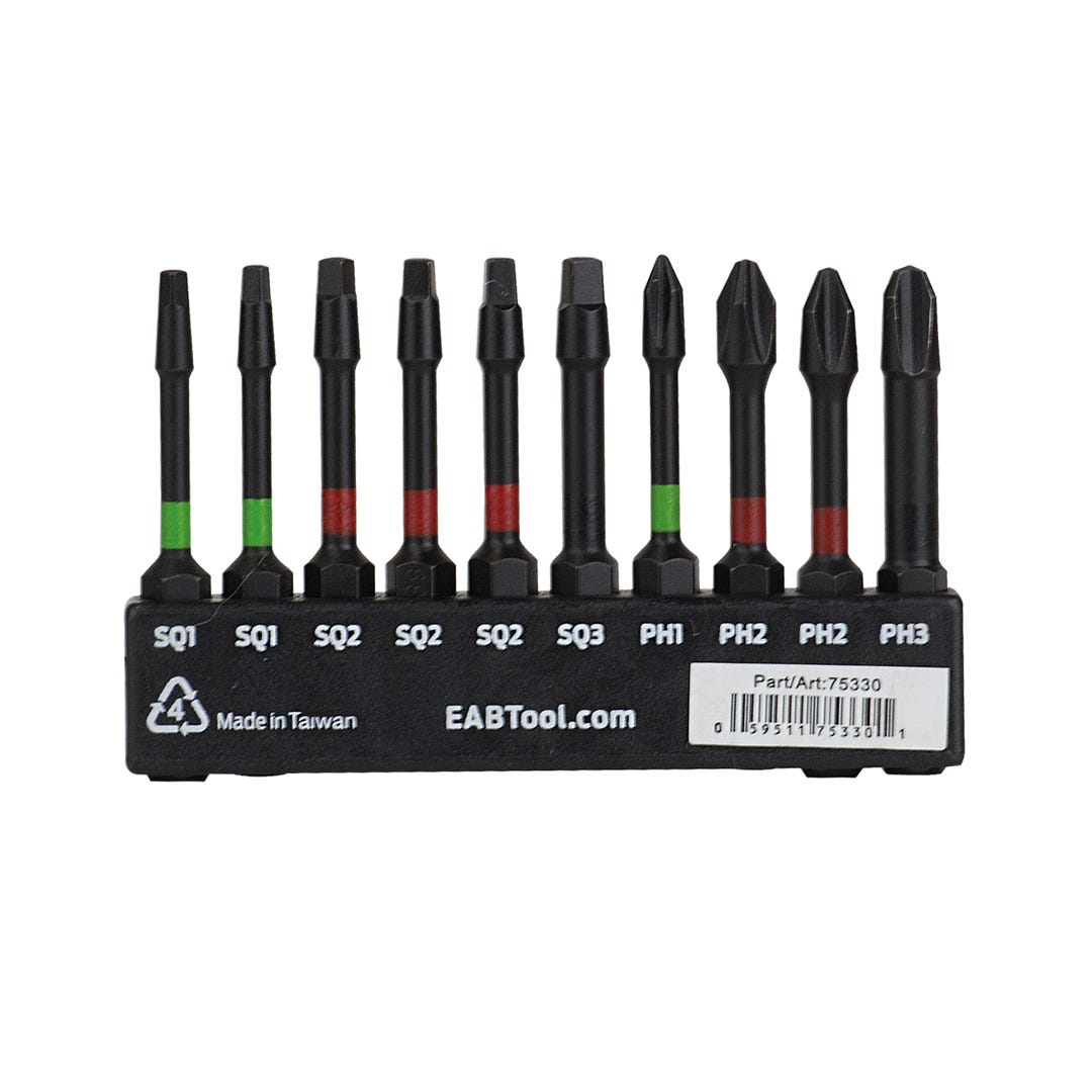Set of 10 Bits, A ssorted, 2 in.