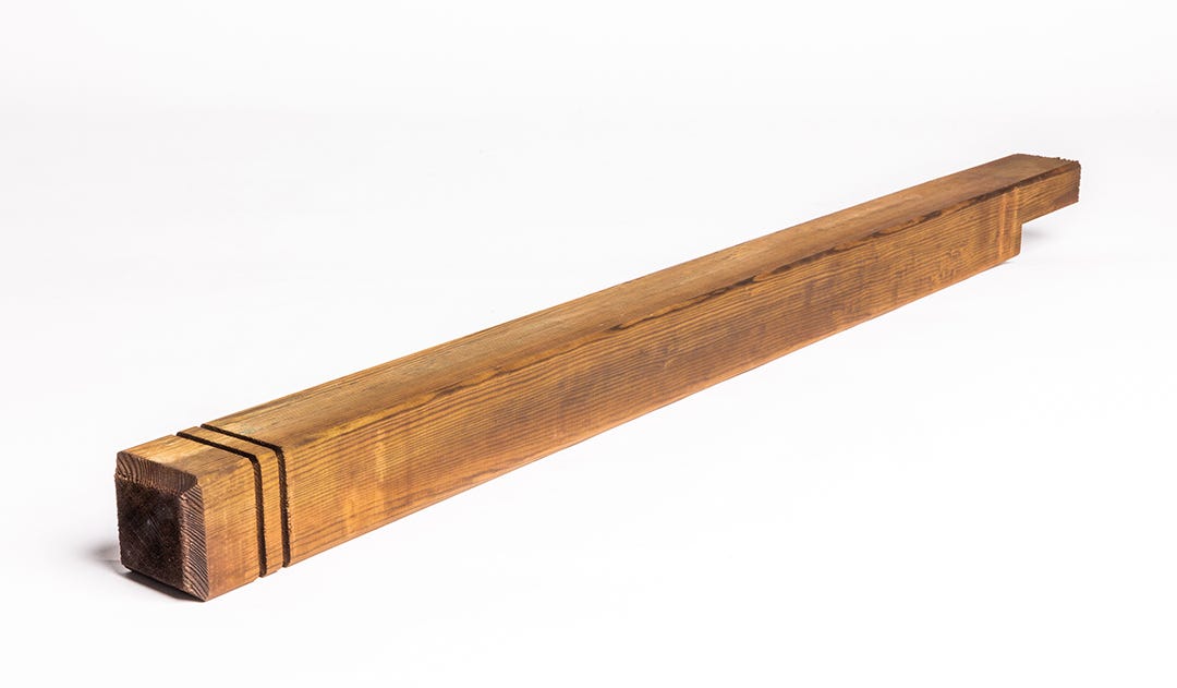 Treated Brown Wooden Post, 4 in. x 4 in. x 54 in.