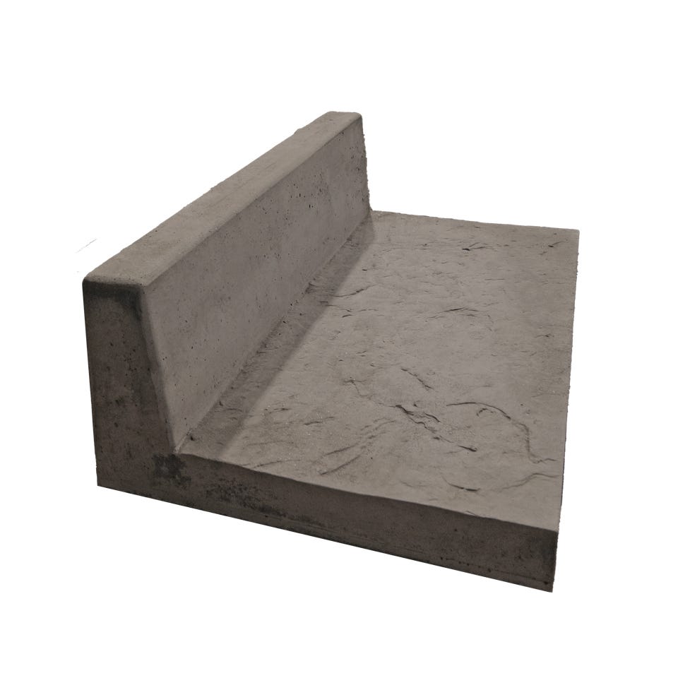 ARDOISE Slate Concrete Steps, 7 in. X 14 in. X 24 in., Dark Grey