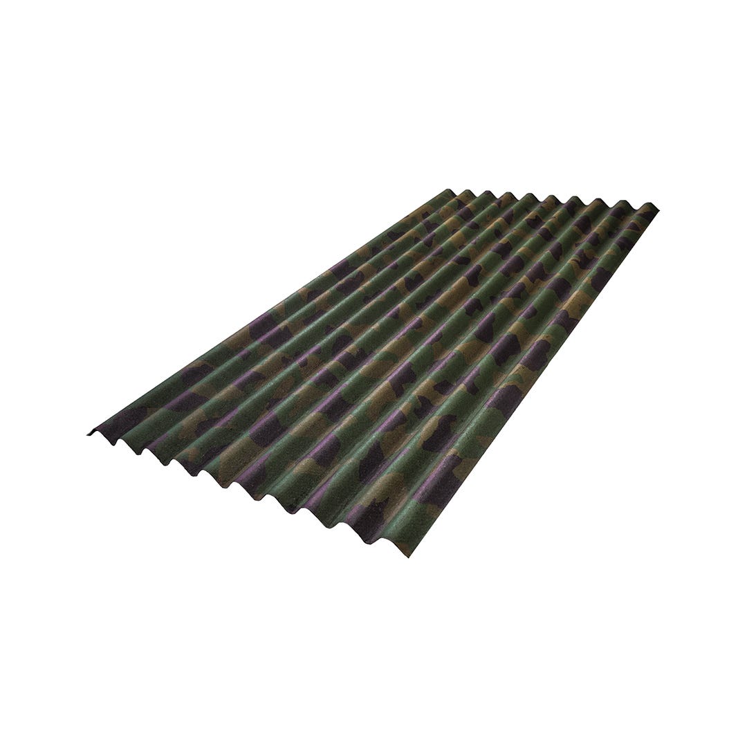 ONDURA Corrugated Panel, Camouflage, 38 in. x 79 in.