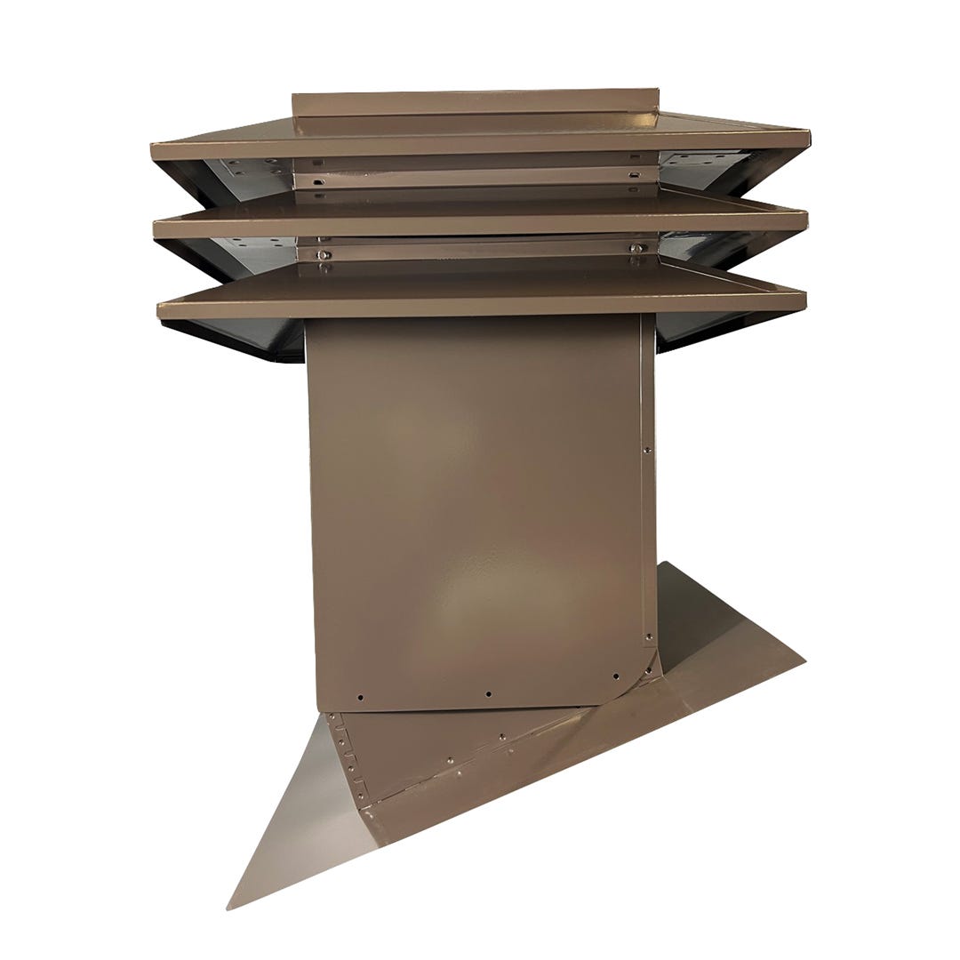 Sloping Roof Fan, Adjustable, 3 Blades, Brown