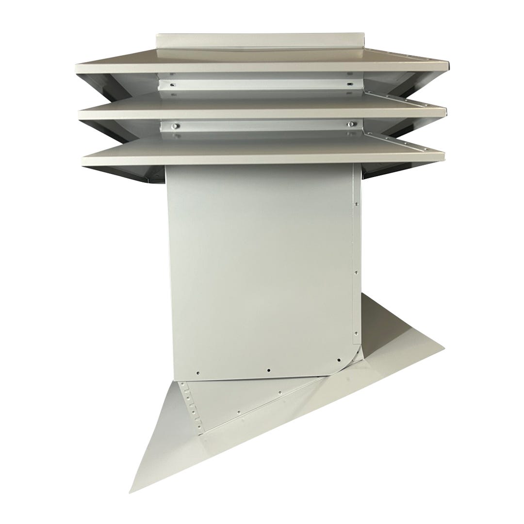 Sloping Roof Fan, Adjustable, 3 Blades, Gray