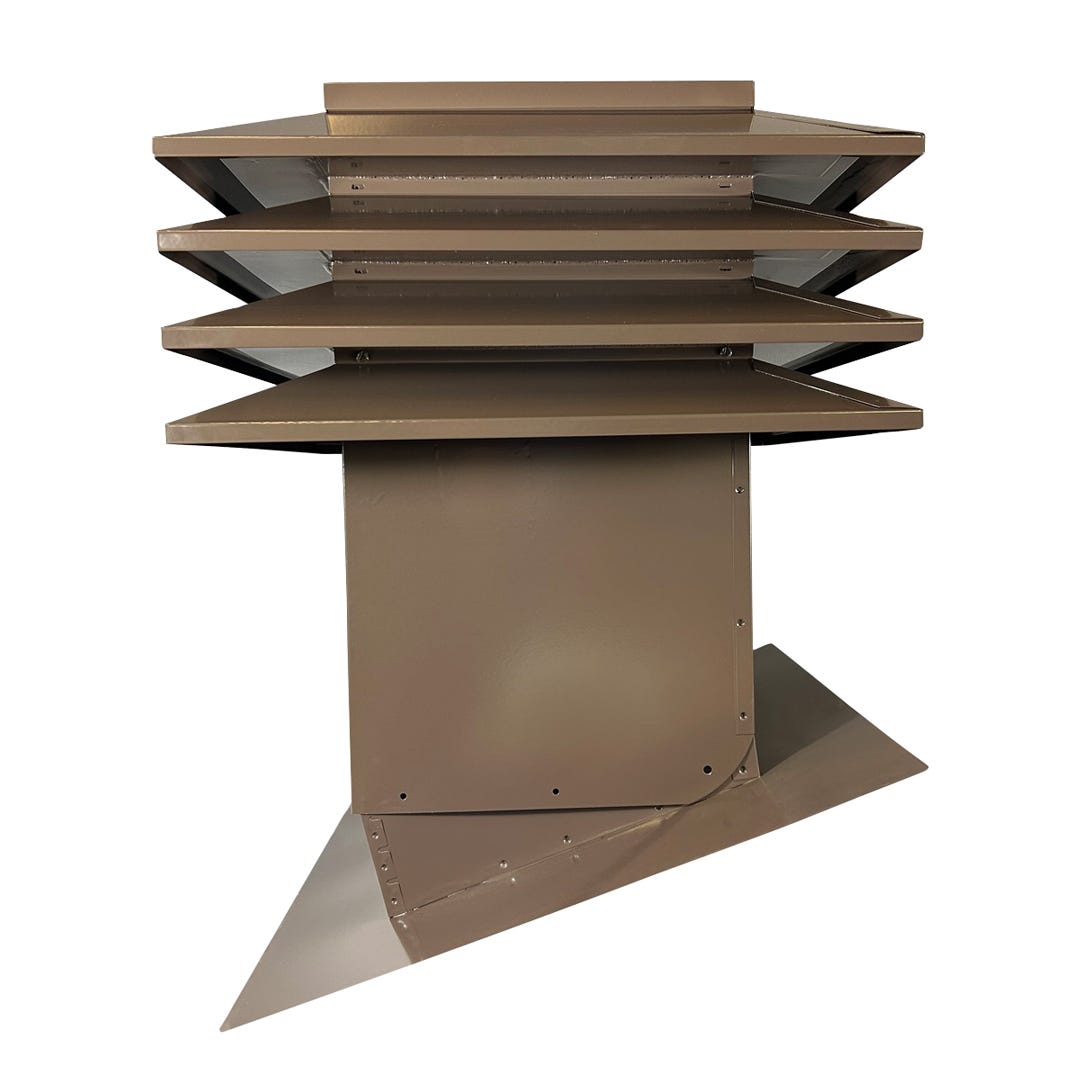 Sloping Roof Fan, Adjustable, 4 Blades, Brown