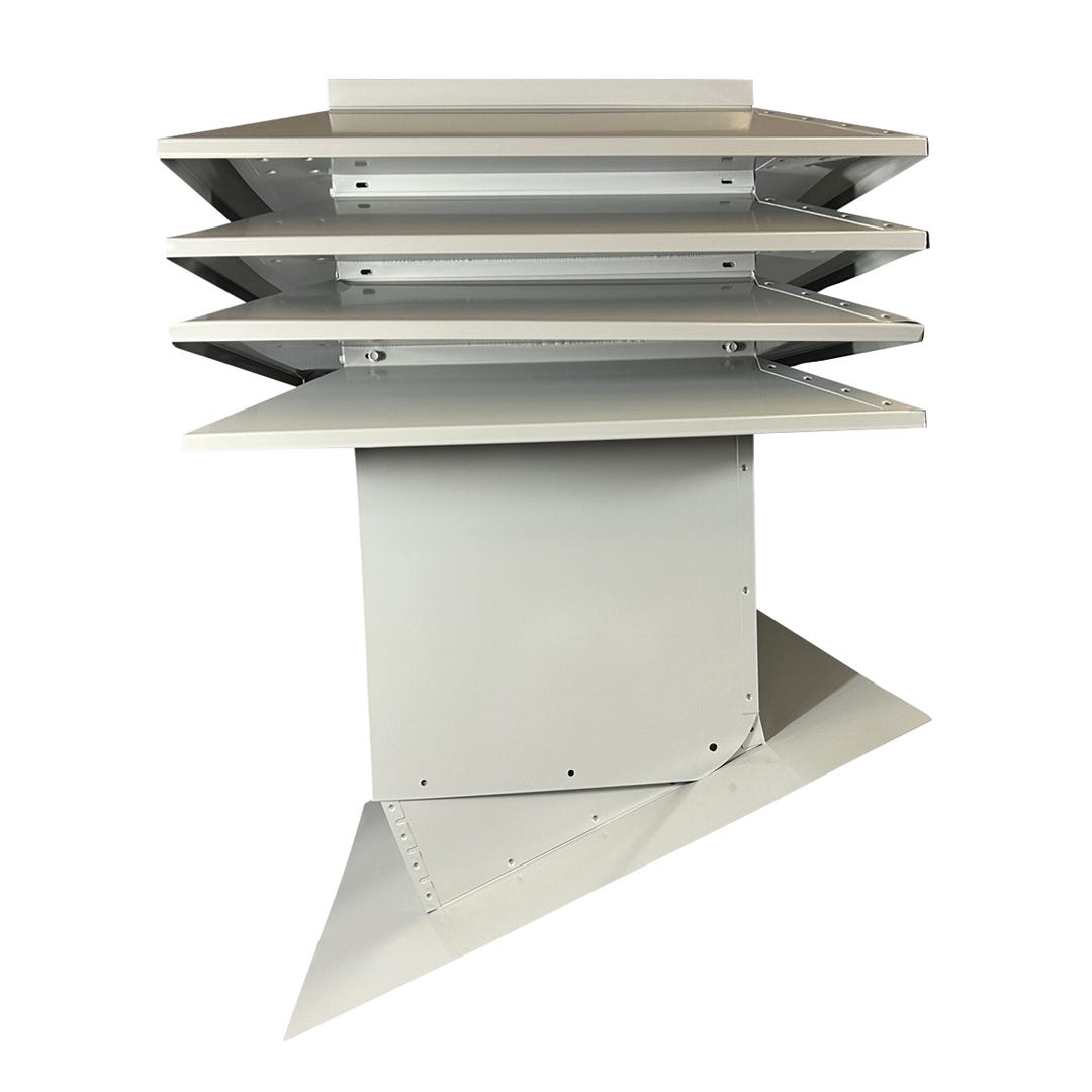 Sloping Roof Fan, Adjustable, 4 Blades, Gray