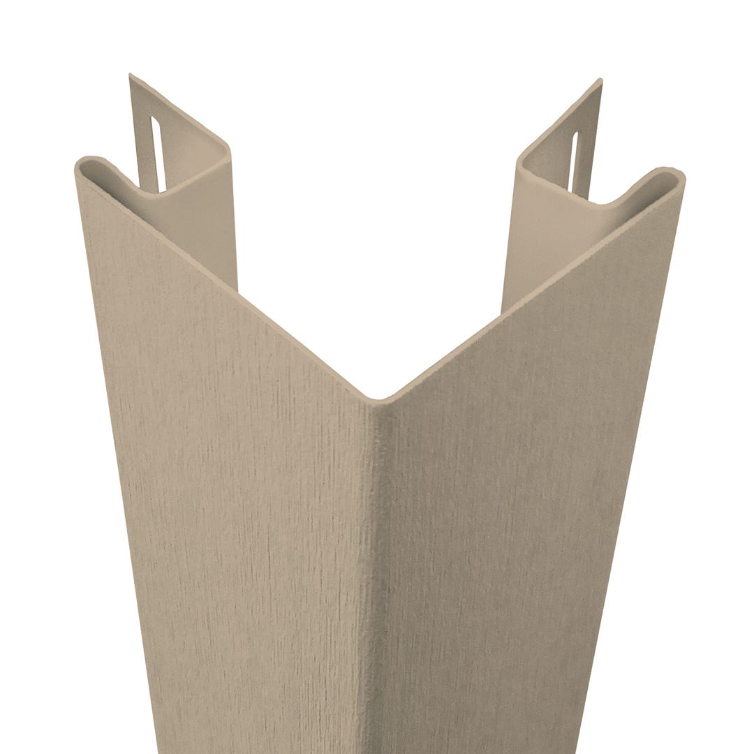 Driftwood Outside Corner Vinyl, 3 in. Khaki