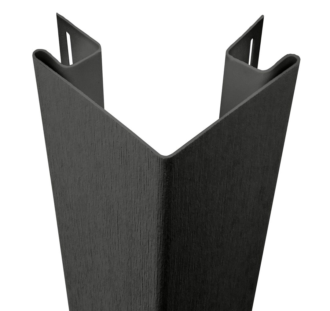 Outside Corner Vinyl in Sequoia, 3 1/2 in. Iron Ore