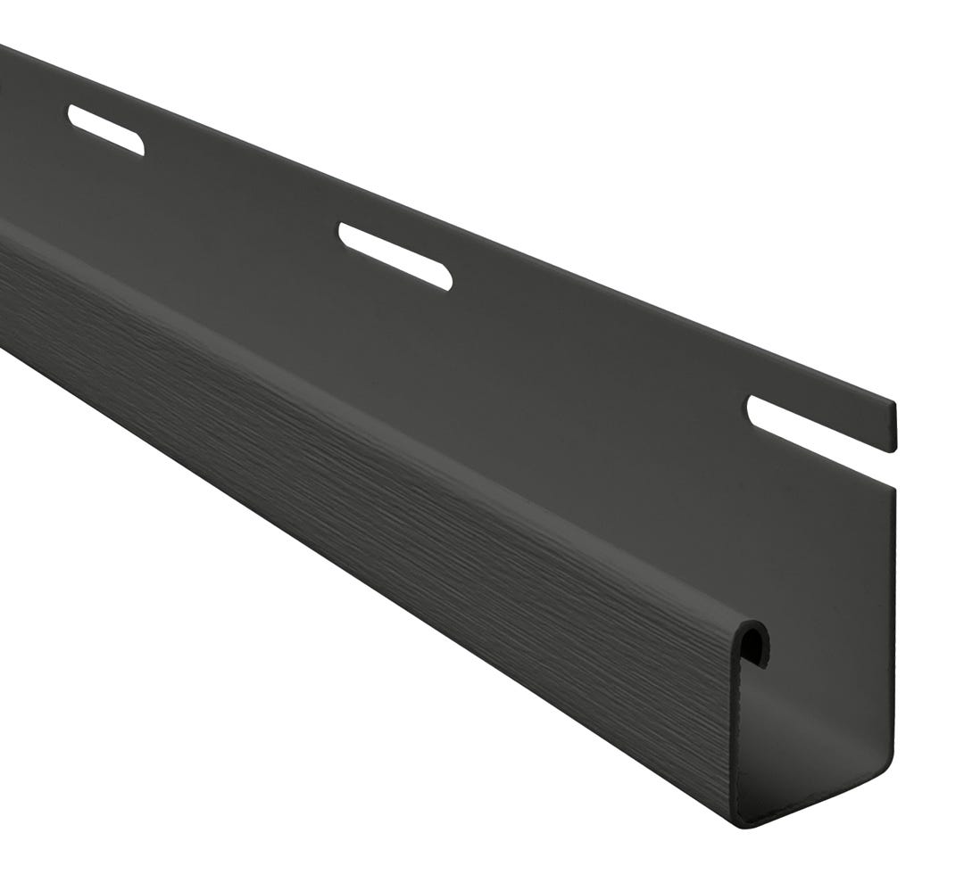 J-Channel Vinyl Trim in Sequoia, 3/4 in. Iron Ore