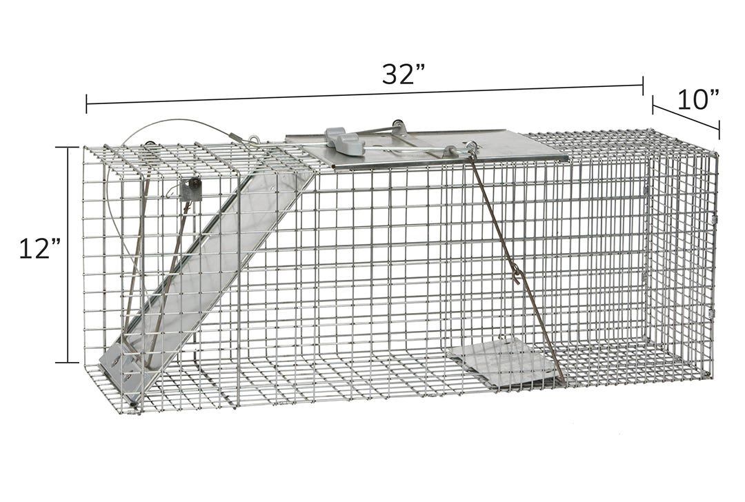 Large 1-Door Animal Trap, 12-in. X 14.86-in. X 32.7-in.