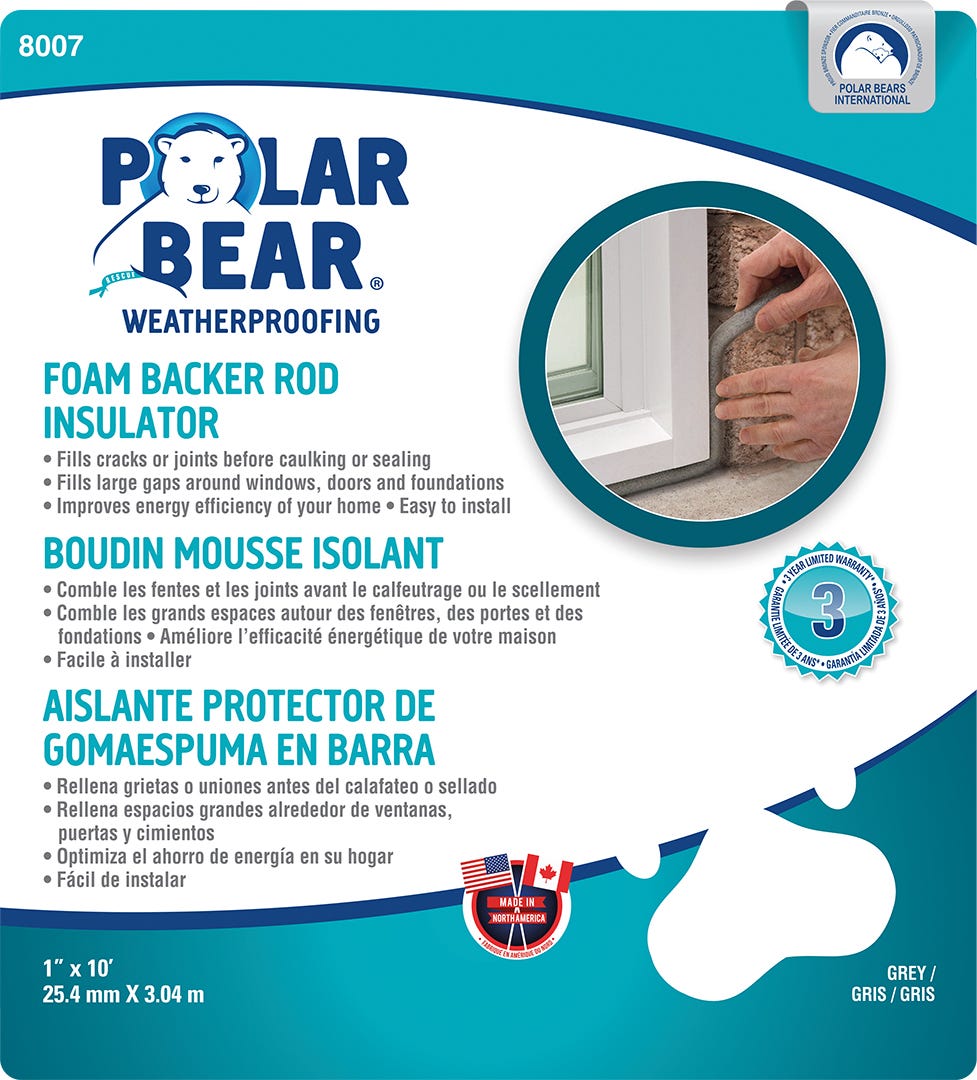 Grey Foam Backer Rod, 1-in. X 10-ft.