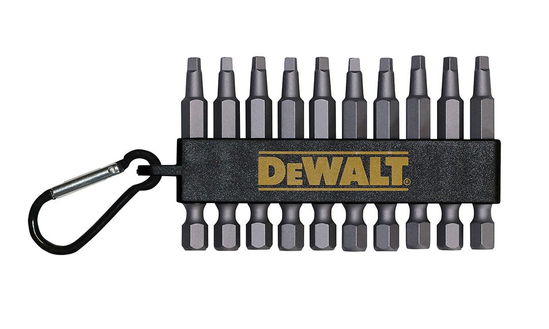 10 drill bit set #2 with carabiner clip - square head