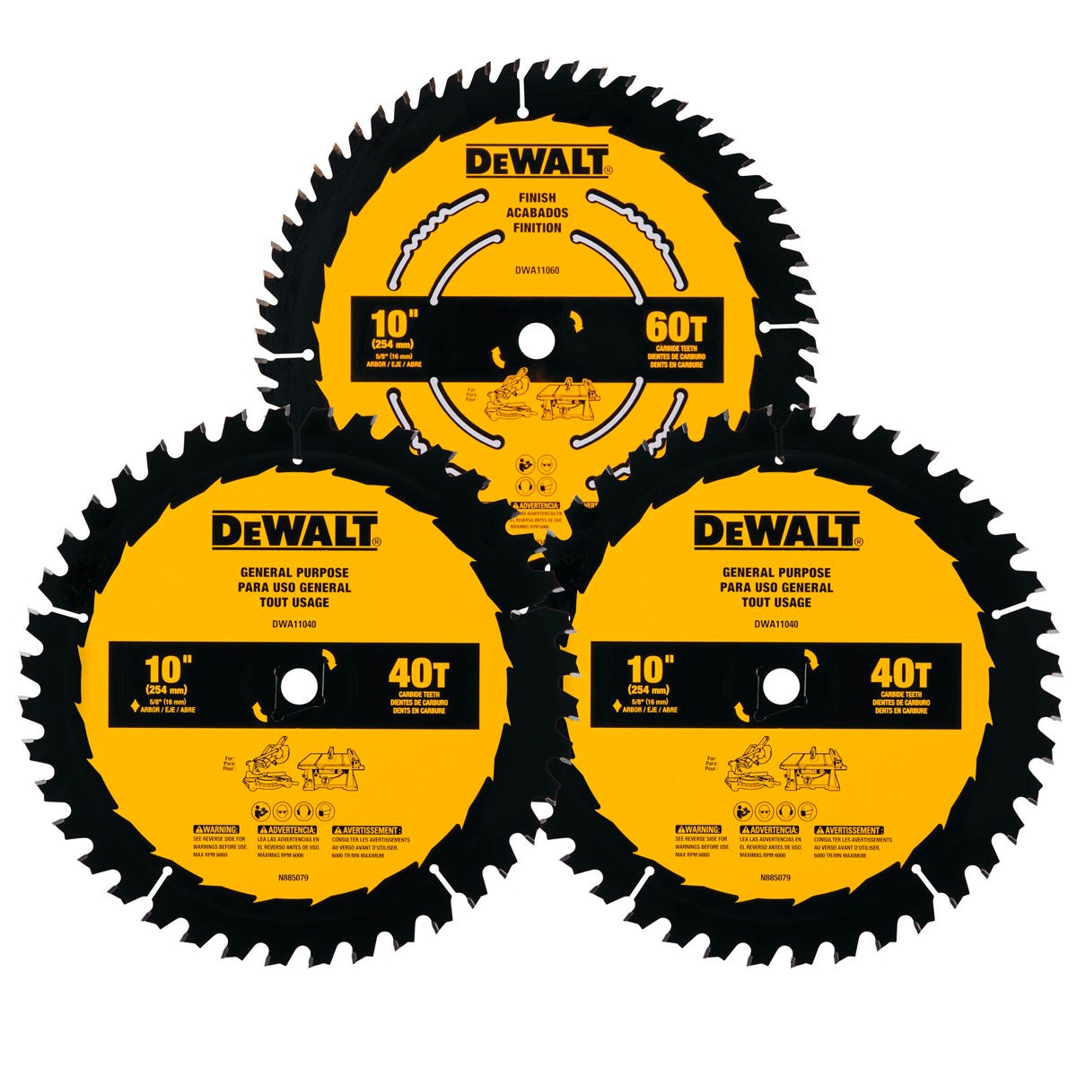 Circular Saw Blade, 10 in., 3/Pack
