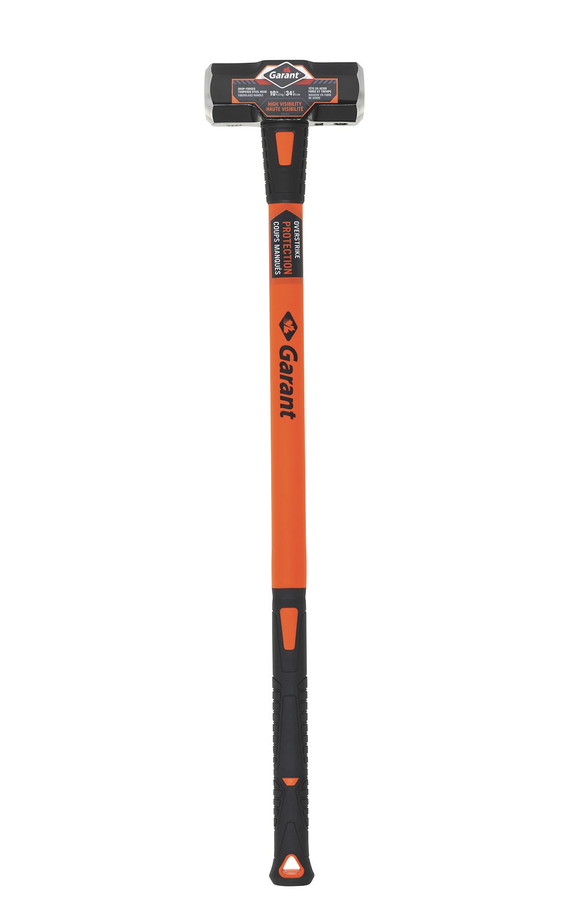 10 lb. Double face sledgehammer with 34 in. fiberglass handle